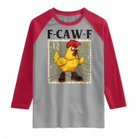F Caw F Screaming Chicken Raglan Shirt Metal Heavy Punk Rock Music - Wonder Print Shop