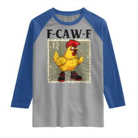 F Caw F Screaming Chicken Raglan Shirt Metal Heavy Punk Rock Music - Wonder Print Shop