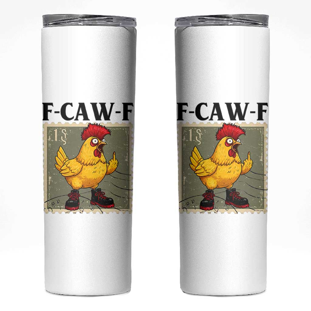 F Caw F Screaming Chicken Skinny Tumbler Metal Heavy Punk Rock Music - Wonder Print Shop