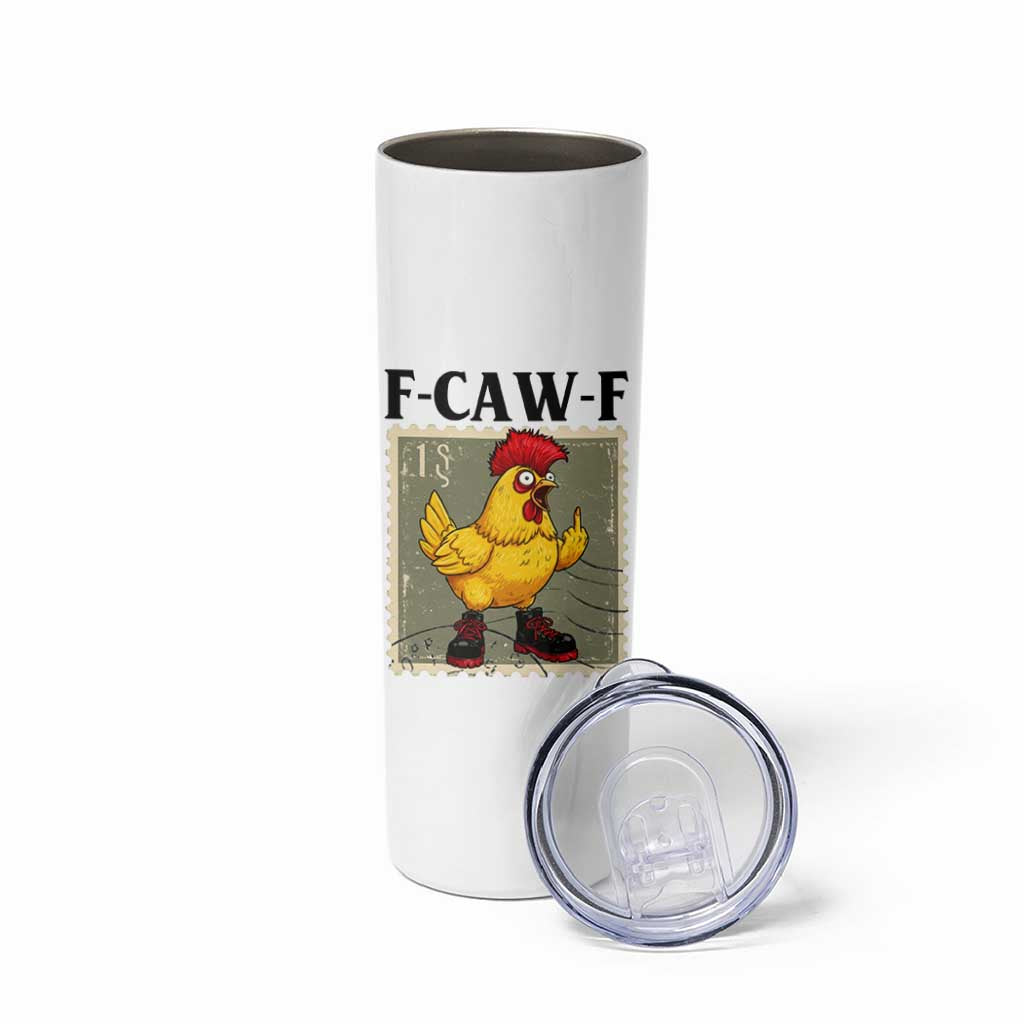 F Caw F Screaming Chicken Skinny Tumbler Metal Heavy Punk Rock Music - Wonder Print Shop