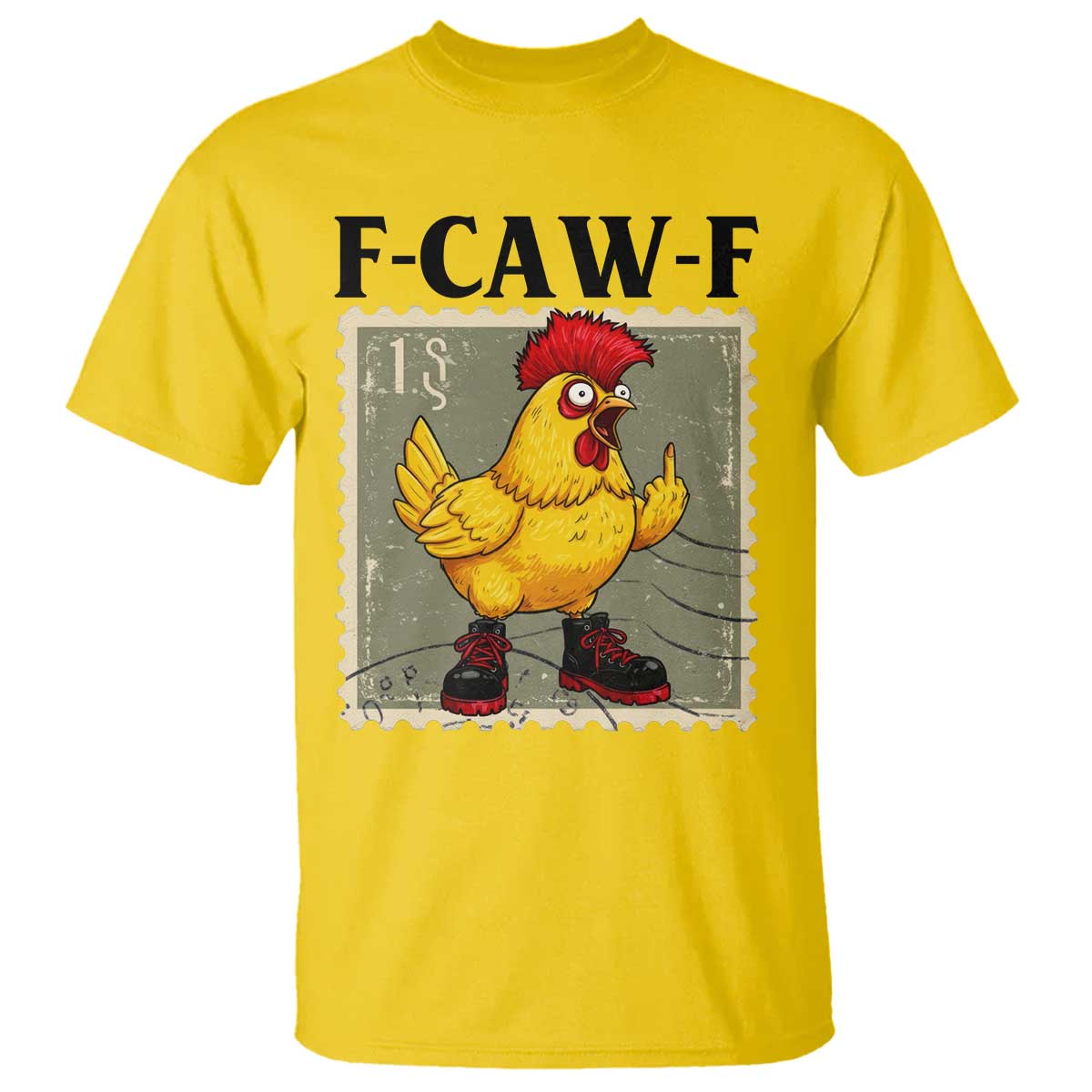 F Caw F Screaming Chicken T Shirt Metal Heavy Punk Rock Music - Wonder Print Shop