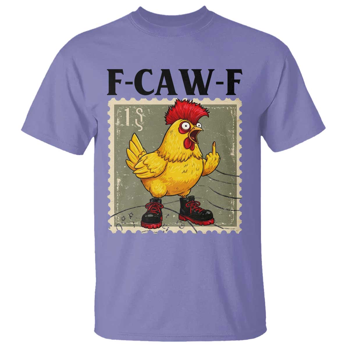 F Caw F Screaming Chicken T Shirt Metal Heavy Punk Rock Music - Wonder Print Shop
