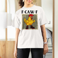 F Caw F Screaming Chicken T Shirt For Women Metal Heavy Punk Rock Music - Wonder Print Shop