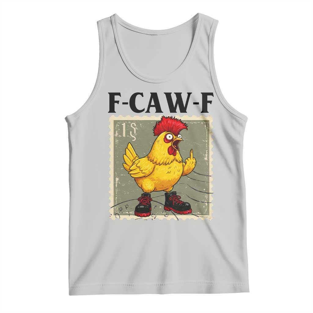 F Caw F Screaming Chicken Tank Top Metal Heavy Punk Rock Music - Wonder Print Shop