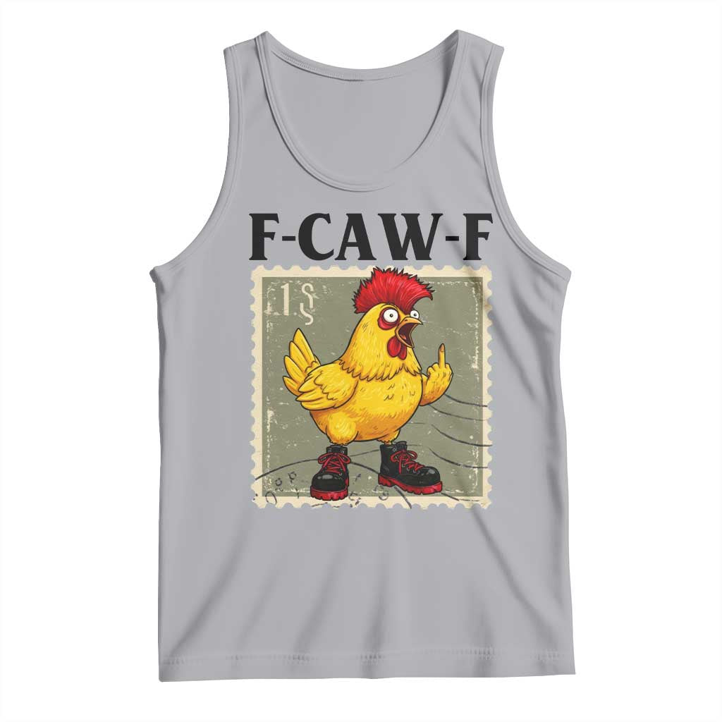 F Caw F Screaming Chicken Tank Top Metal Heavy Punk Rock Music - Wonder Print Shop