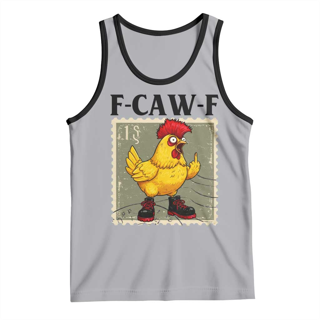 F Caw F Screaming Chicken Tank Top Metal Heavy Punk Rock Music - Wonder Print Shop