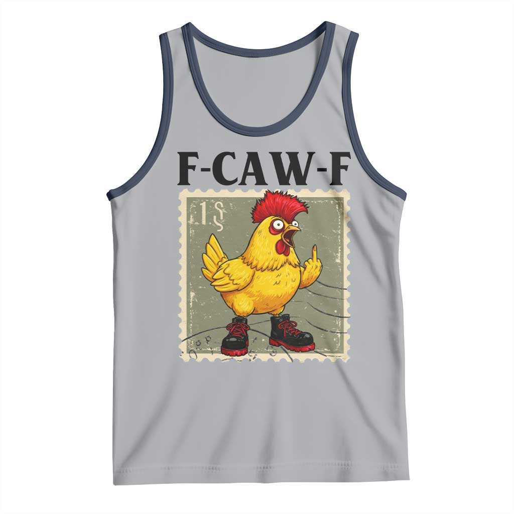 F Caw F Screaming Chicken Tank Top Metal Heavy Punk Rock Music - Wonder Print Shop