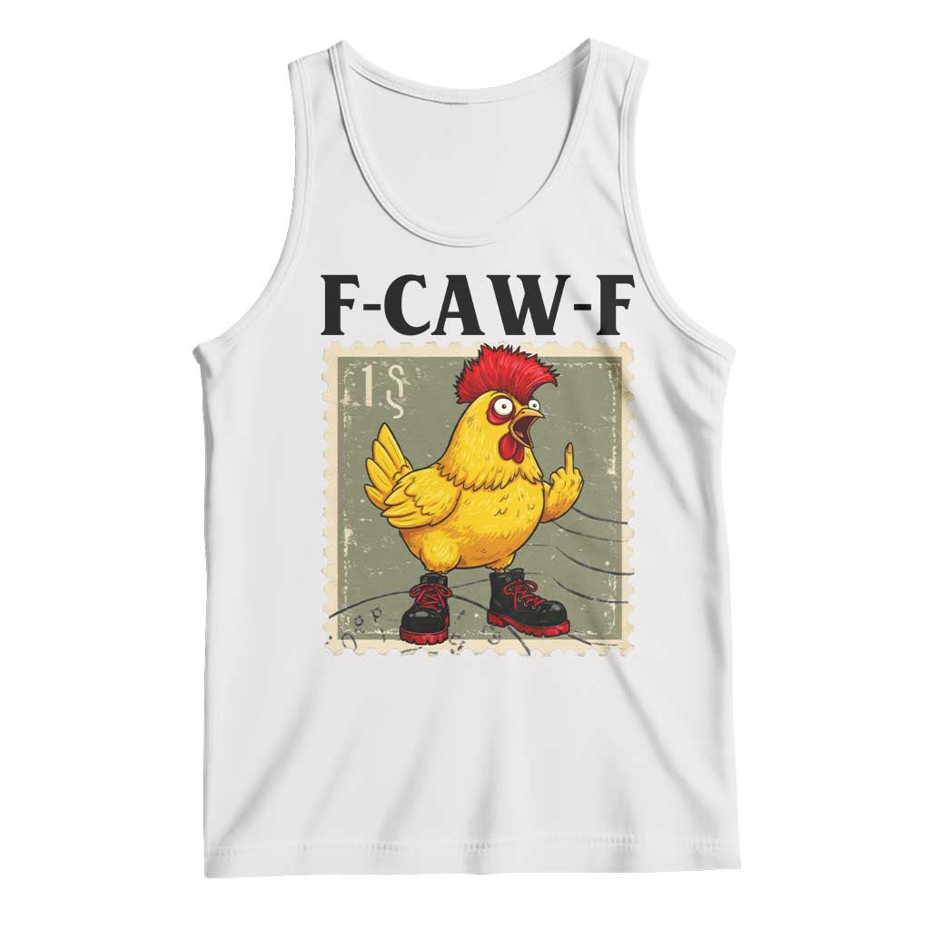 F Caw F Screaming Chicken Tank Top Metal Heavy Punk Rock Music - Wonder Print Shop