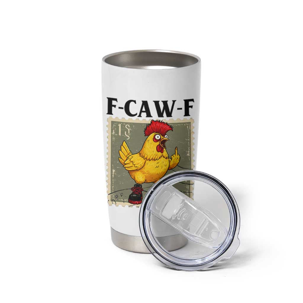 F Caw F Screaming Chicken Tumbler Cup Metal Heavy Punk Rock Music - Wonder Print Shop