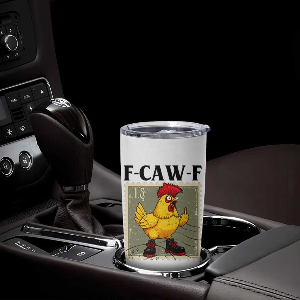 F Caw F Screaming Chicken Tumbler Cup Metal Heavy Punk Rock Music - Wonder Print Shop