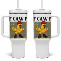 F Caw F Screaming Chicken Tumbler With Handle Metal Heavy Punk Rock Music - Wonder Print Shop
