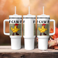 F Caw F Screaming Chicken Tumbler With Handle Metal Heavy Punk Rock Music - Wonder Print Shop