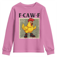 F Caw F Screaming Chicken Youth Sweatshirt Metal Heavy Punk Rock Music - Wonder Print Shop