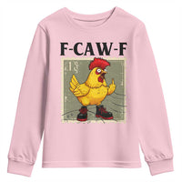 F Caw F Screaming Chicken Youth Sweatshirt Metal Heavy Punk Rock Music - Wonder Print Shop