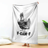 F Caw F Screaming Chicken Throw Blanket Metal Heavy Punk Rock Music Lovers - Wonder Print Shop