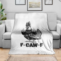 F Caw F Screaming Chicken Throw Blanket Metal Heavy Punk Rock Music Lovers - Wonder Print Shop