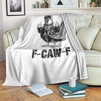 F Caw F Screaming Chicken Throw Blanket Metal Heavy Punk Rock Music Lovers - Wonder Print Shop