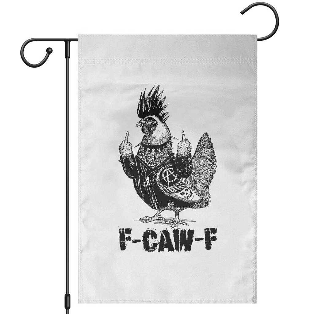 F Caw F Screaming Chicken Garden Flag Metal Heavy Punk Rock Music Lovers - Wonder Print Shop