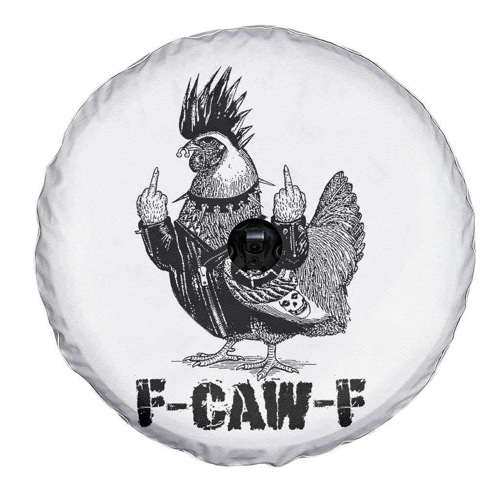 F Caw F Screaming Chicken Spare Tire Cover Metal Heavy Punk Rock Music Lovers - Wonder Print Shop