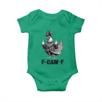 F Caw F Screaming Chicken Baby Onesie Metal Heavy Punk Rock Music Lovers - Wonder Print Shop