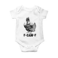 F Caw F Screaming Chicken Baby Onesie Metal Heavy Punk Rock Music Lovers - Wonder Print Shop