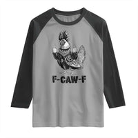 F Caw F Screaming Chicken Raglan Shirt Metal Heavy Punk Rock Music Lovers - Wonder Print Shop
