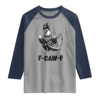 F Caw F Screaming Chicken Raglan Shirt Metal Heavy Punk Rock Music Lovers - Wonder Print Shop