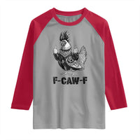 F Caw F Screaming Chicken Raglan Shirt Metal Heavy Punk Rock Music Lovers - Wonder Print Shop