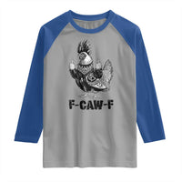 F Caw F Screaming Chicken Raglan Shirt Metal Heavy Punk Rock Music Lovers - Wonder Print Shop