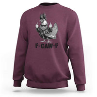 F Caw F Screaming Chicken Sweatshirt Metal Heavy Punk Rock Music Lovers - Wonder Print Shop