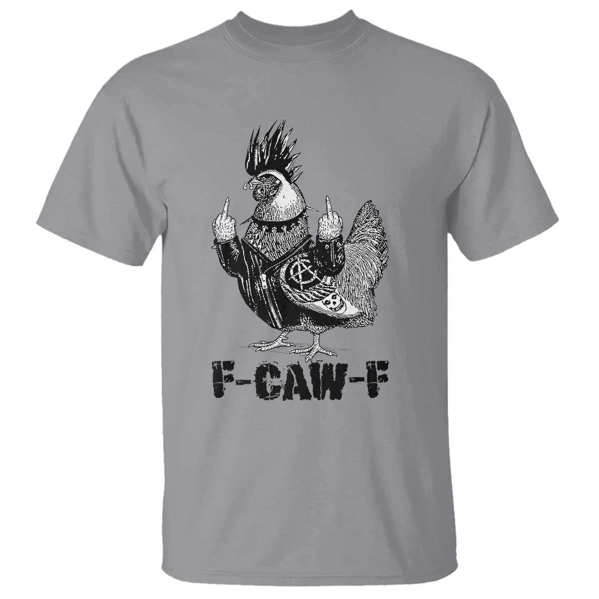 F Caw F Screaming Chicken T Shirt Metal Heavy Punk Rock Music Lovers - Wonder Print Shop