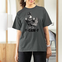 F Caw F Screaming Chicken T Shirt For Women Metal Heavy Punk Rock Music Lovers - Wonder Print Shop