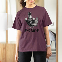 F Caw F Screaming Chicken T Shirt For Women Metal Heavy Punk Rock Music Lovers - Wonder Print Shop