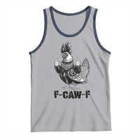 F Caw F Screaming Chicken Tank Top Metal Heavy Punk Rock Music Lovers - Wonder Print Shop