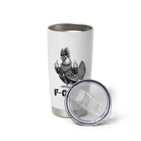 F Caw F Screaming Chicken Tumbler Cup Metal Heavy Punk Rock Music Lovers - Wonder Print Shop