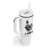F Caw F Screaming Chicken Tumbler With Handle Metal Heavy Punk Rock Music Lovers - Wonder Print Shop
