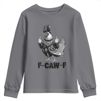 F Caw F Screaming Chicken Youth Sweatshirt Metal Heavy Punk Rock Music Lovers - Wonder Print Shop