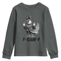 F Caw F Screaming Chicken Youth Sweatshirt Metal Heavy Punk Rock Music Lovers - Wonder Print Shop