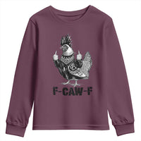 F Caw F Screaming Chicken Youth Sweatshirt Metal Heavy Punk Rock Music Lovers - Wonder Print Shop
