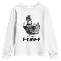 F Caw F Screaming Chicken Youth Sweatshirt Metal Heavy Punk Rock Music Lovers - Wonder Print Shop