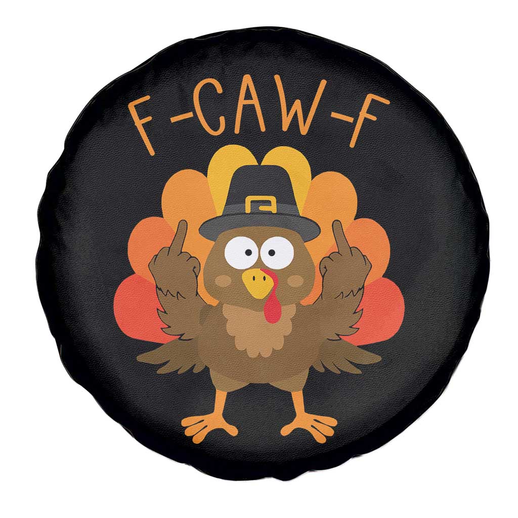 F-Caw-F Funny Turkey Spare Tire Cover Happy Thanksgiving Day Family Dinner - Wonder Print Shop