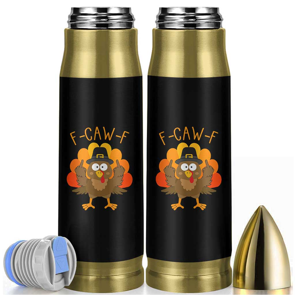 F-Caw-F Funny Turkey Bullet Tumbler Happy Thanksgiving Day Family Dinner - Wonder Print Shop