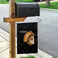 F-Caw-F Funny Silly Turkey Garden Flag Happy Thanksgiving Day Family Dinner - Wonder Print Shop