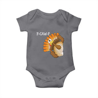 F-Caw-F Funny Silly Turkey Baby Onesie Happy Thanksgiving Day Family Dinner - Wonder Print Shop