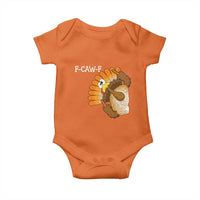 F-Caw-F Funny Silly Turkey Baby Onesie Happy Thanksgiving Day Family Dinner - Wonder Print Shop