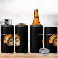 F-Caw-F Funny Silly Turkey 4 in 1 Can Cooler Tumbler Happy Thanksgiving Day Family Dinner - Wonder Print Shop