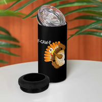 F-Caw-F Funny Silly Turkey 4 in 1 Can Cooler Tumbler Happy Thanksgiving Day Family Dinner - Wonder Print Shop