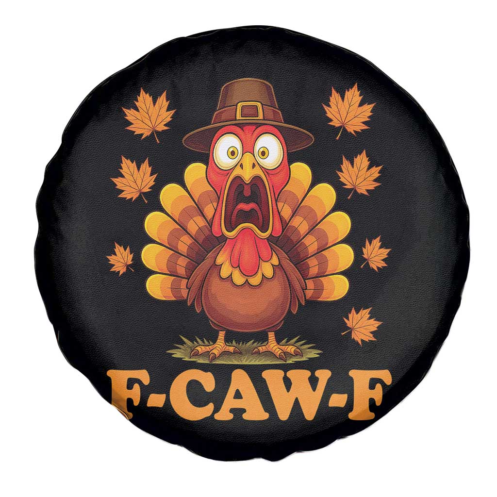 F-Caw-F Funny Turkey Spare Tire Cover Happy Thanksgiving Day Autumn Family Dinner - Wonder Print Shop