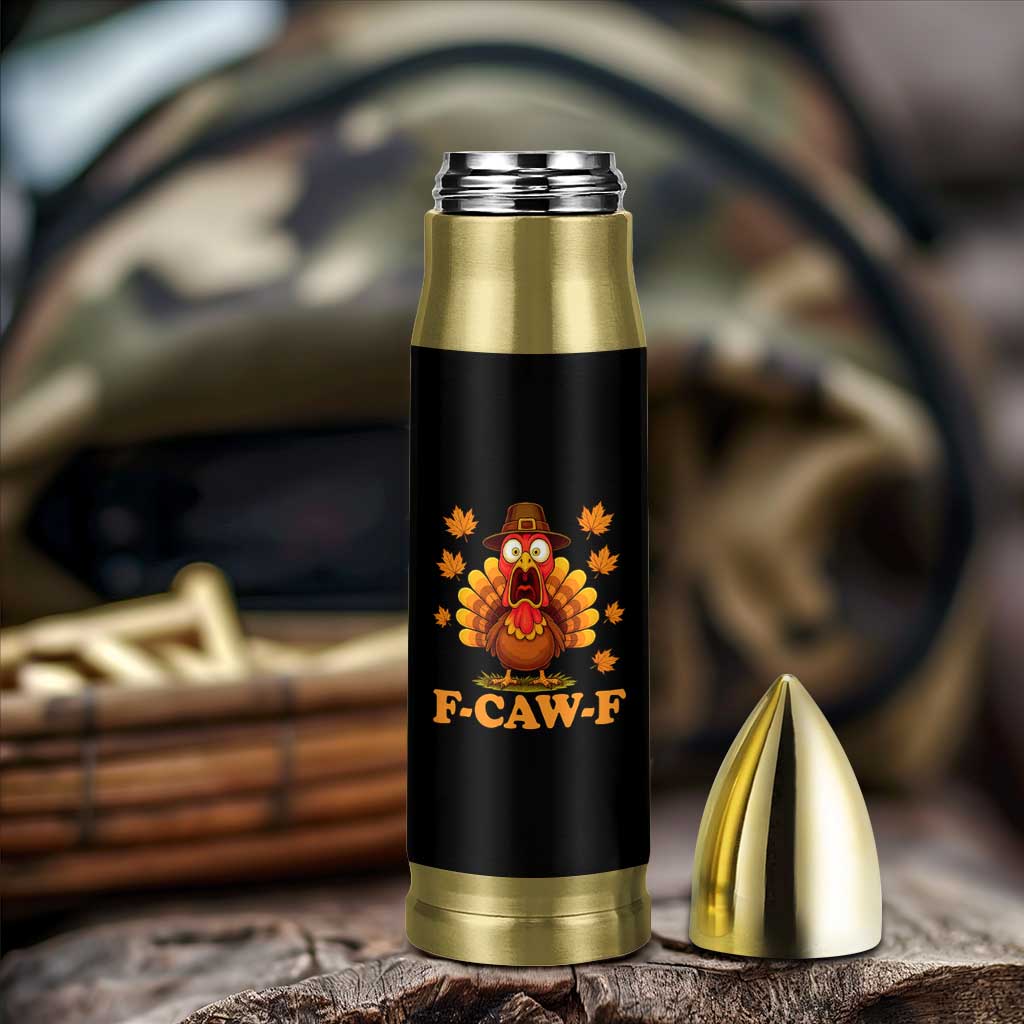 F-Caw-F Funny Turkey Bullet Tumbler Happy Thanksgiving Day Autumn Family Dinner - Wonder Print Shop