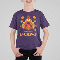 F-Caw-F Funny Turkey T Shirt For Kid Happy Thanksgiving Day Autumn Family Dinner - Wonder Print Shop